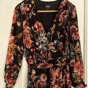 Floral dress by ECI; size 4; Gently used